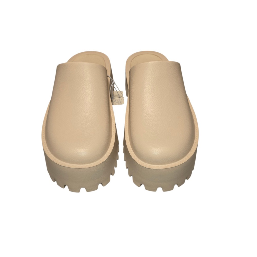 Mudd Stephanie-01L Womens Platform Clogs Beige Lug Sole Chunky Mules Size 6 New - Picture 4 of 8